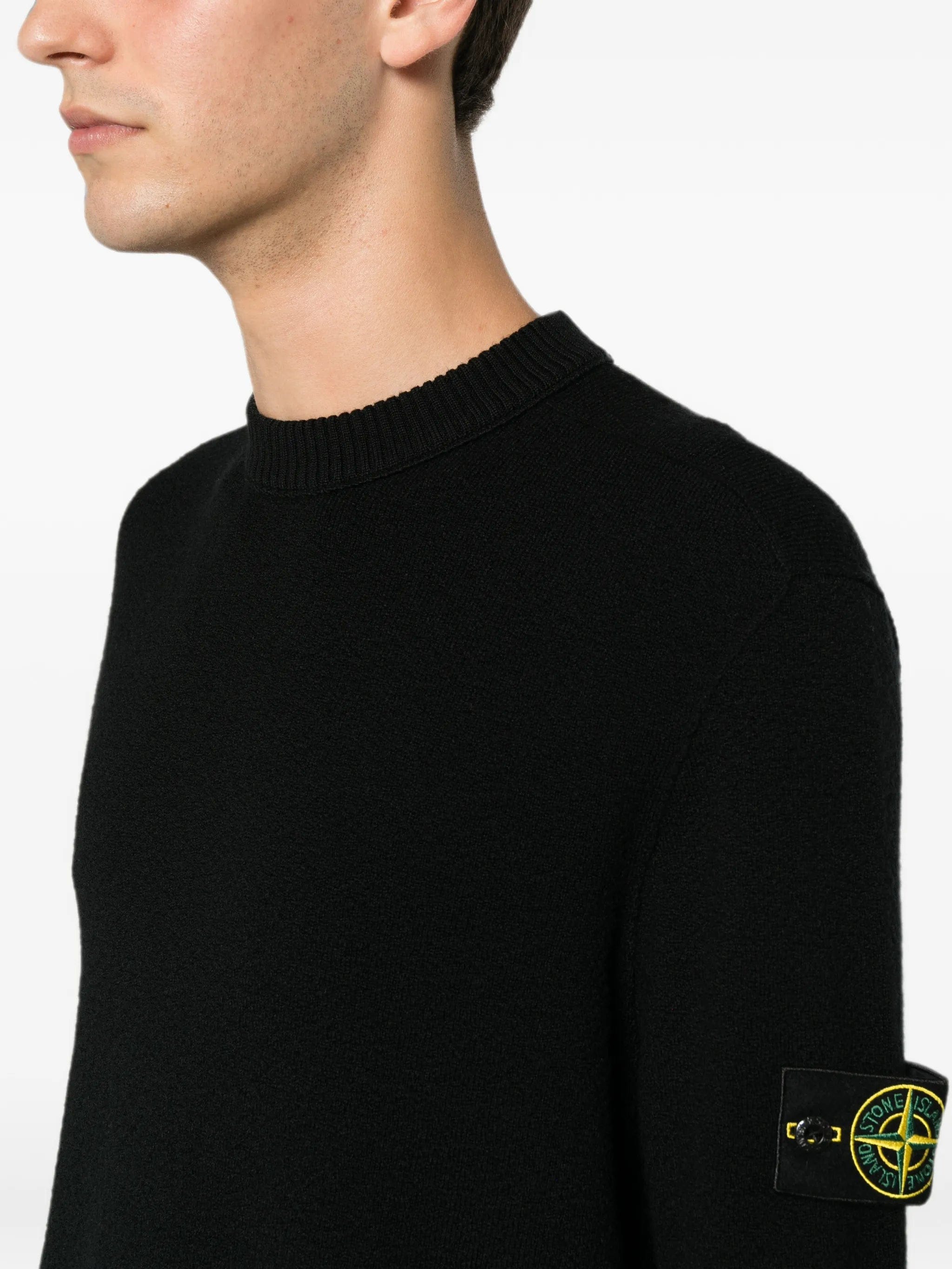 Stone Island textured - stitch wool sweater