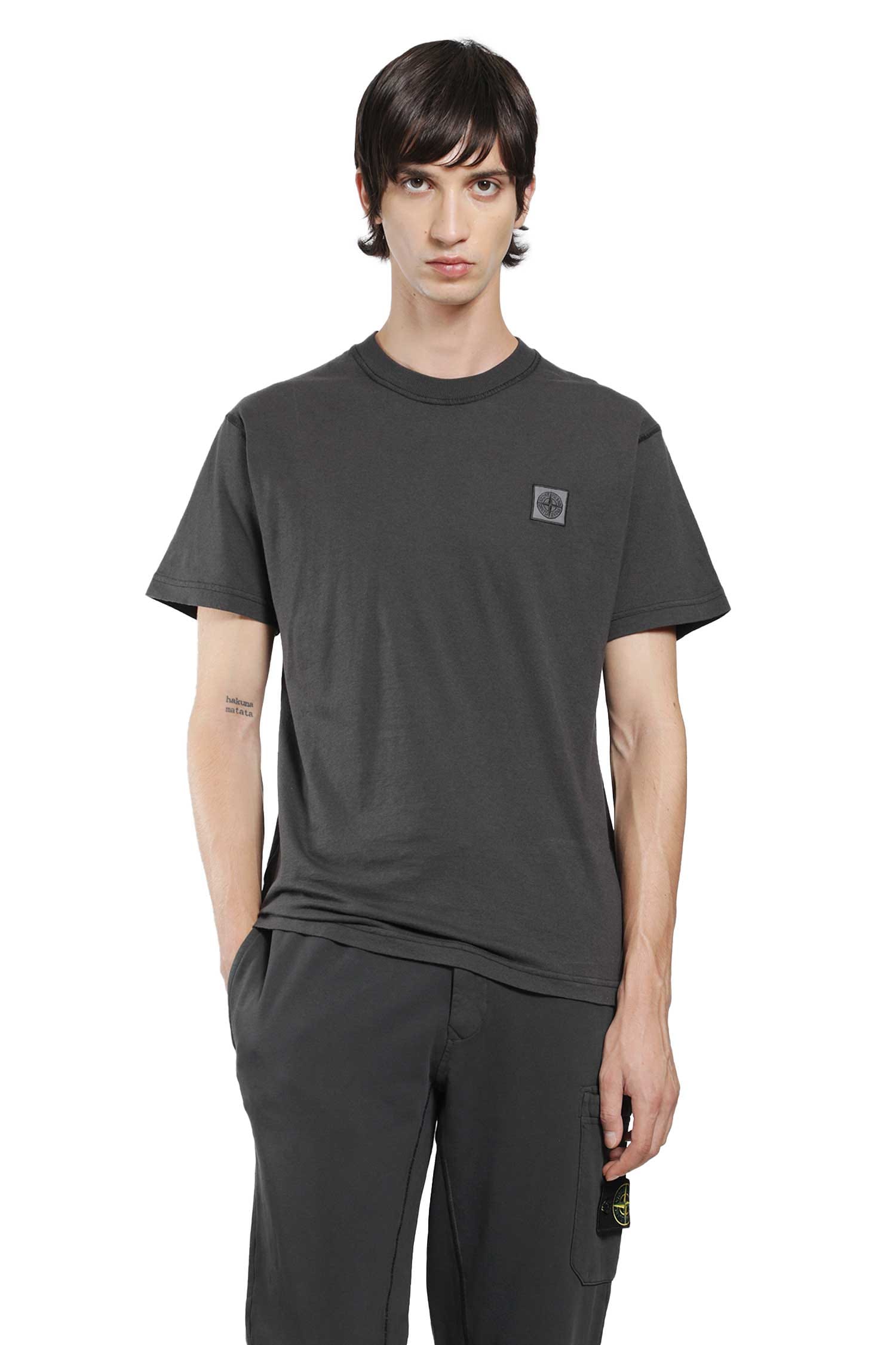 Stone Island 2100026 Cotton Jersey Fissato Effect T - Shirt