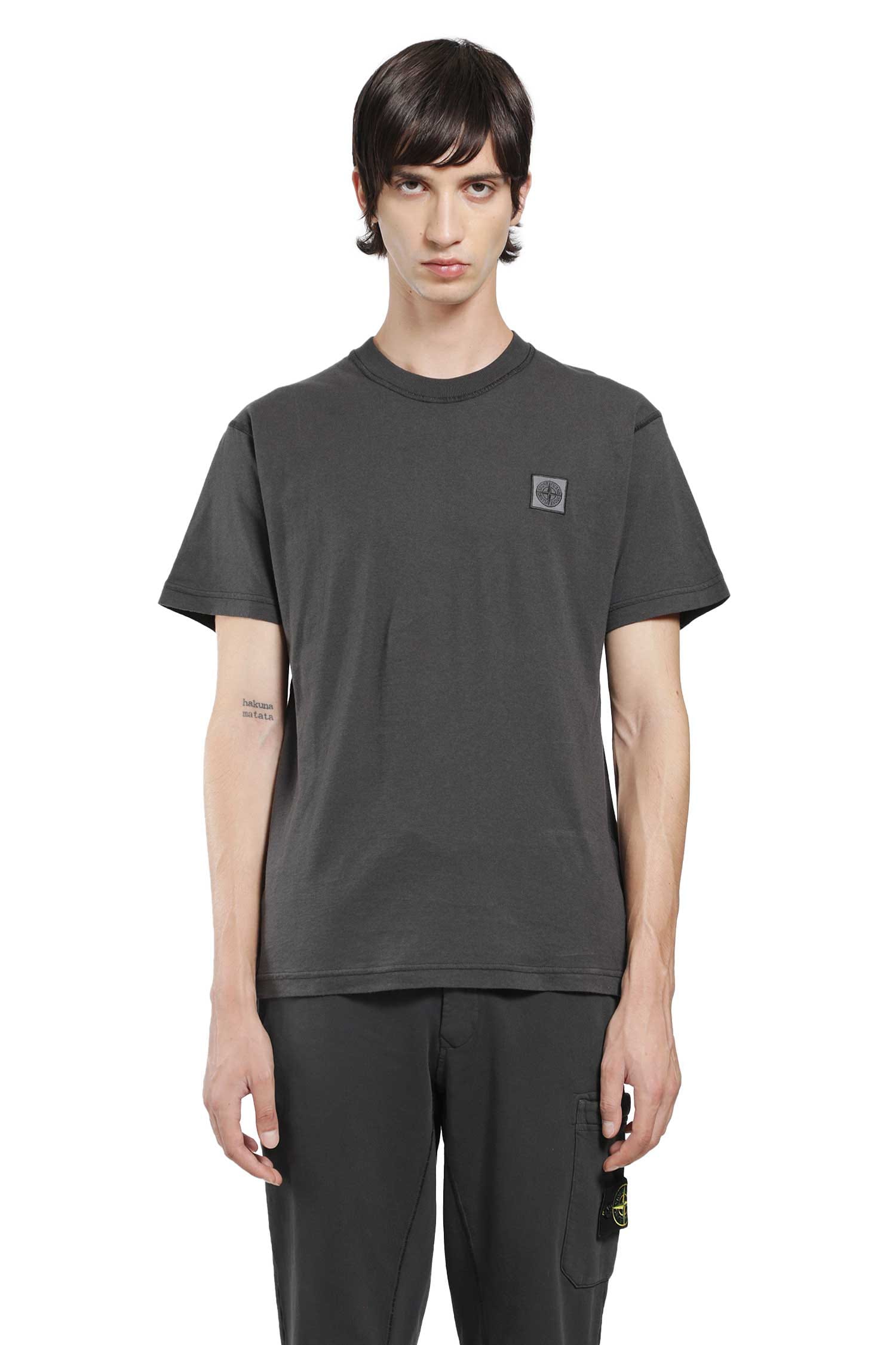 Stone Island 2100026 Cotton Jersey Fissato Effect T - Shirt