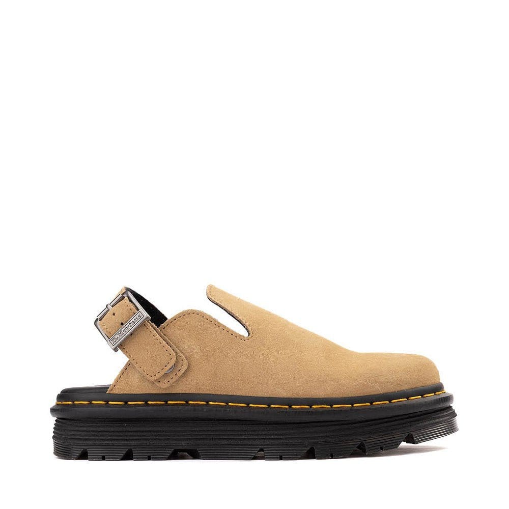 Dr. Martens Zebzag Suede Slingback Platform Mules Savannah Tan