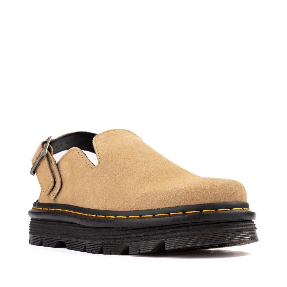 Dr. Martens Zebzag Suede Slingback Platform Mules Savannah Tan