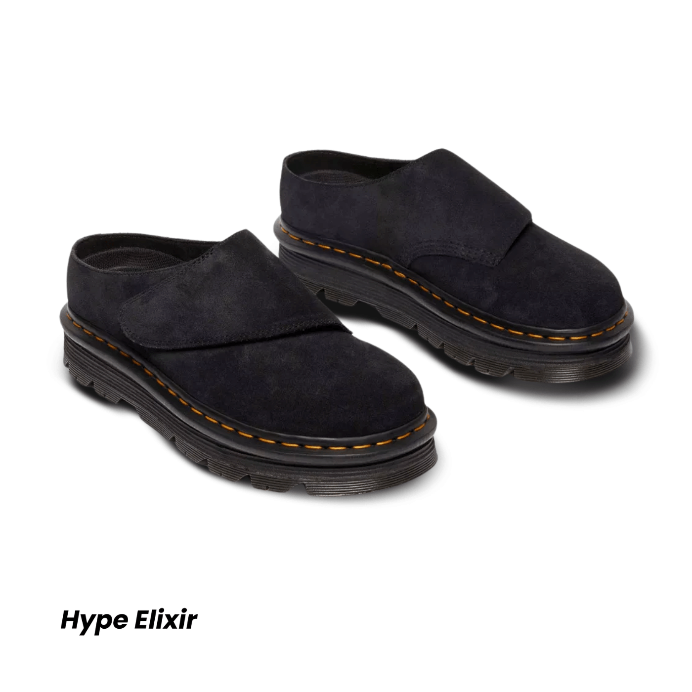 Dr Martens Zebzag AnyWair Suede Mules Black
