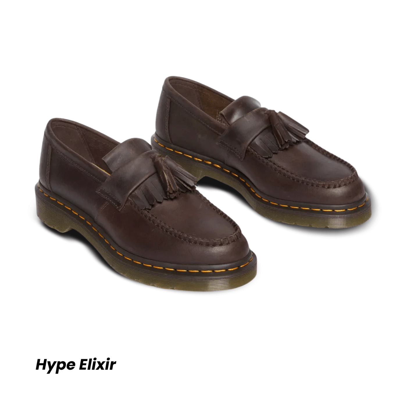 Dr Martens Adrian Crazy Horse Leather Tassel Loafers Dark Brown