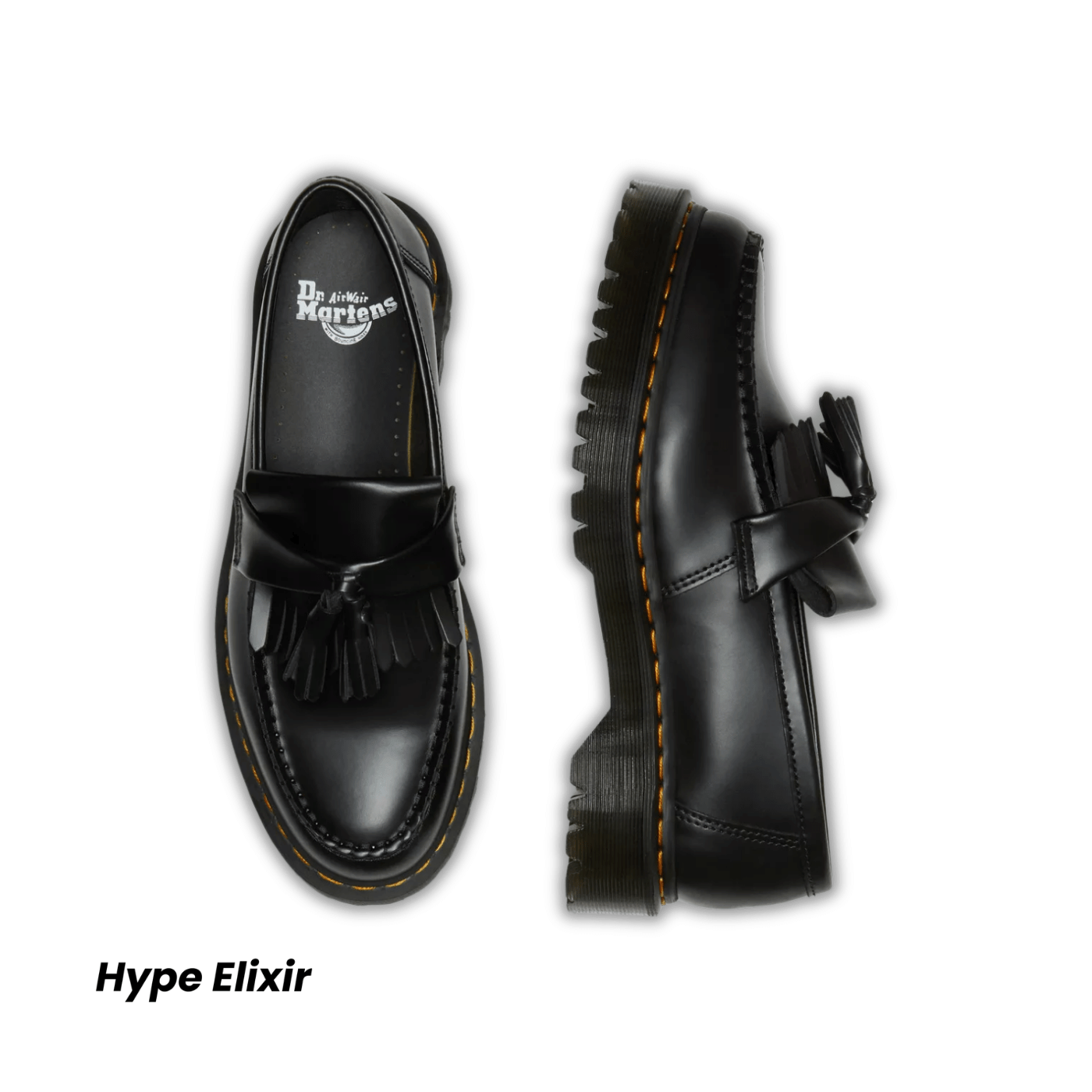 Dr Martens Adrian Bex Smooth Leather Tassel Loafers Black