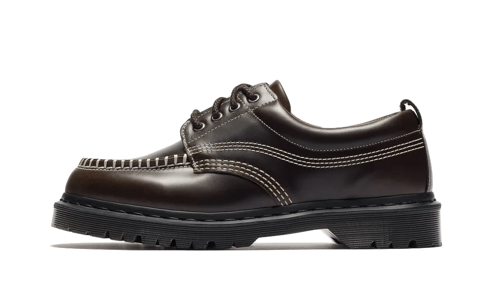 Dr. Martens Lowell 4 Eye Shoe DMs Olive Wild Grain