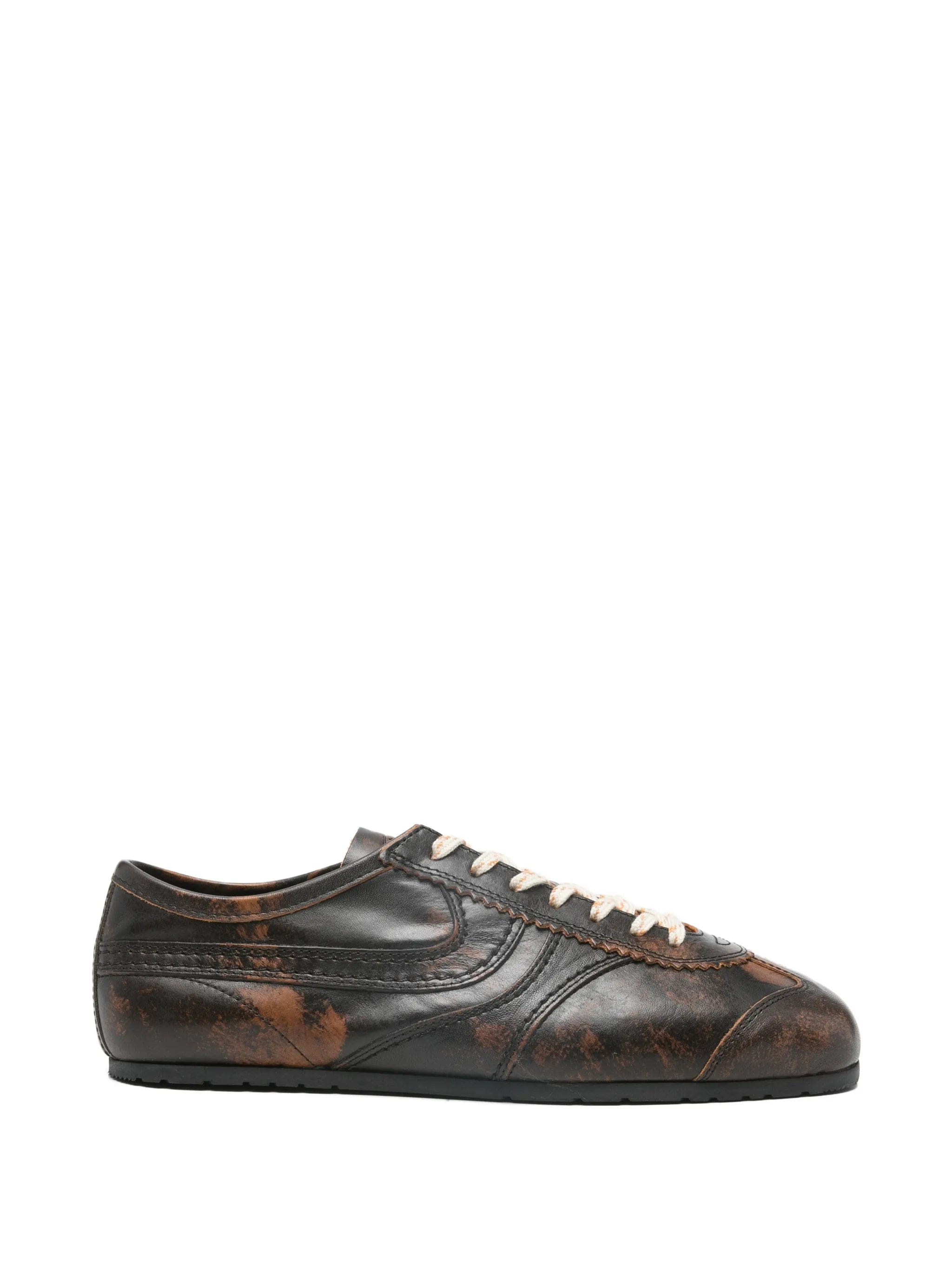 Dries Van Noten leather low top sneakers