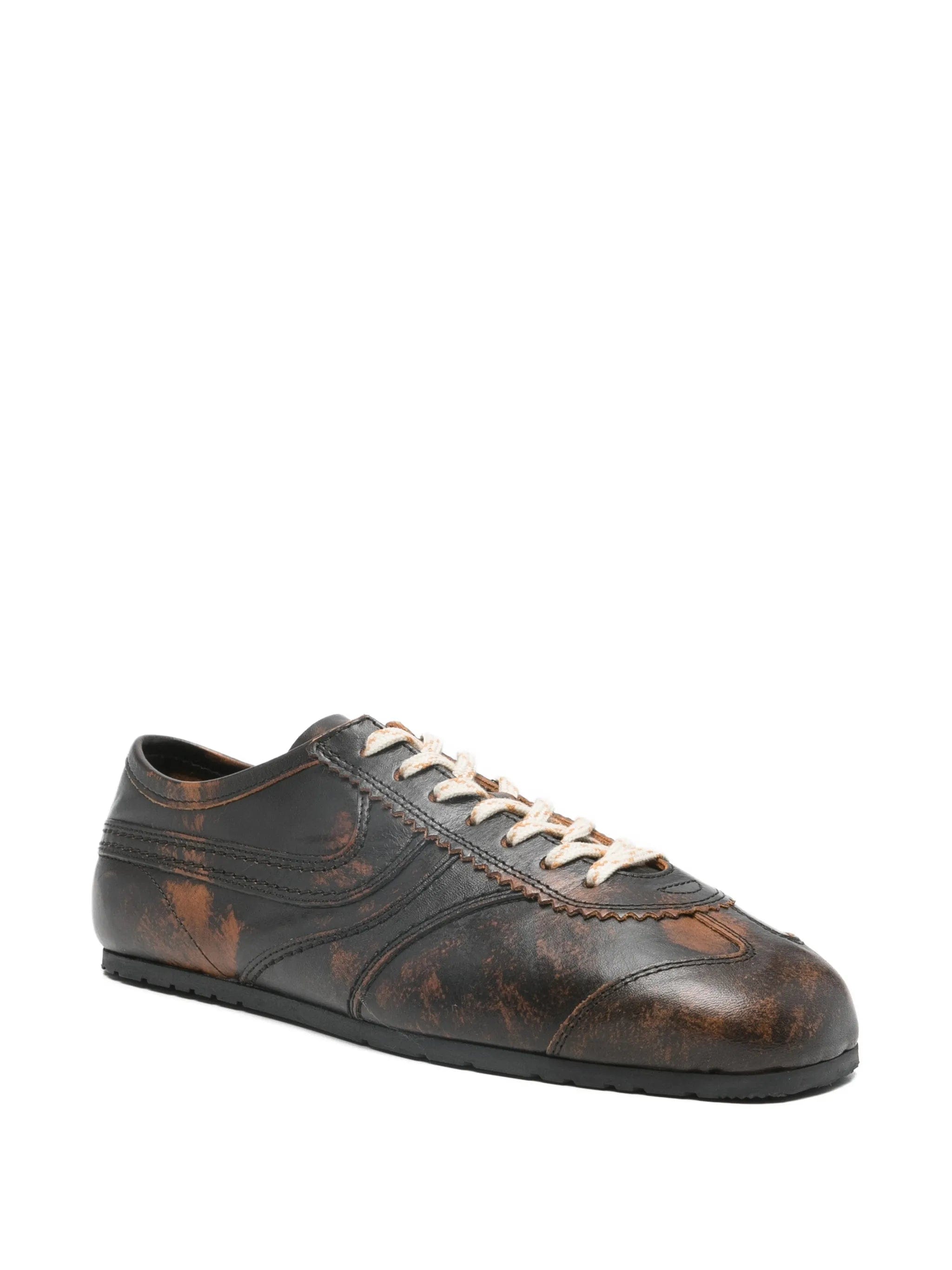 Dries Van Noten leather low top sneakers