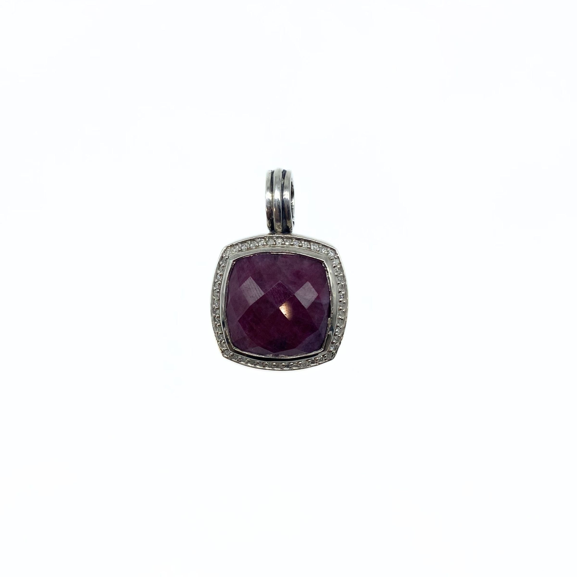 David Yurman Ruby & Diamond Moonlight Ice Enhancer Pendant