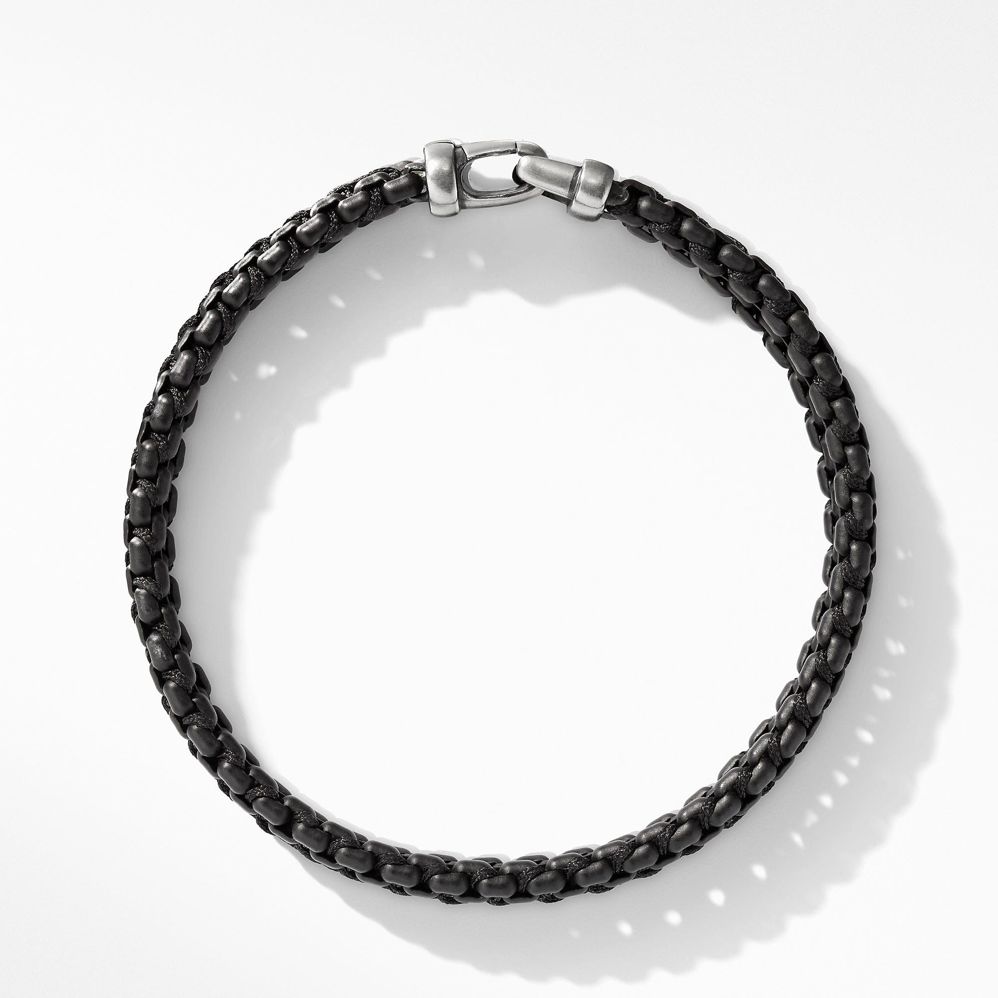 David Yurman Woven Box Chain Bracelet in Black - B15884MSEBLK