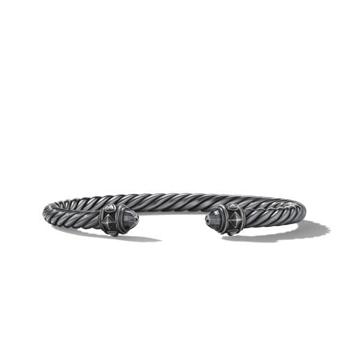David Yurman Renaissance Bracelet in Blackened Silver, Size Medium
