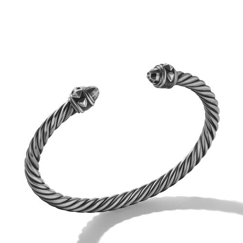David Yurman Renaissance Bracelet in Blackened Silver, Size Medium