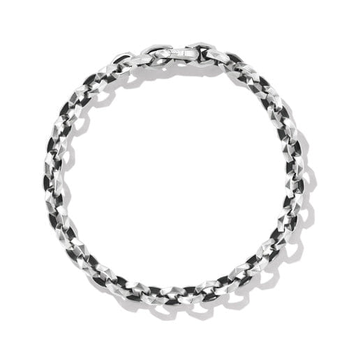 David Yurman Torqued Faceted Chain Link Bracelet, Size Medium