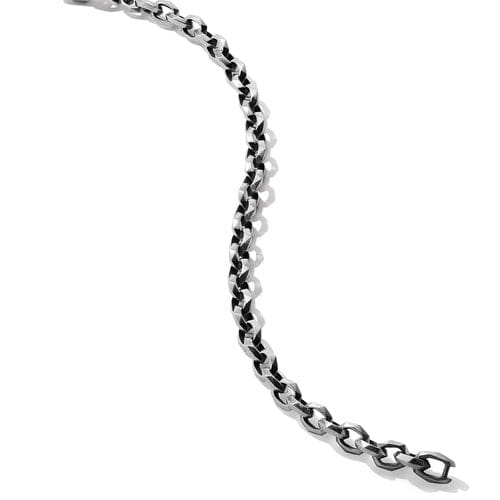 David Yurman Torqued Faceted Chain Link Bracelet, Size Medium