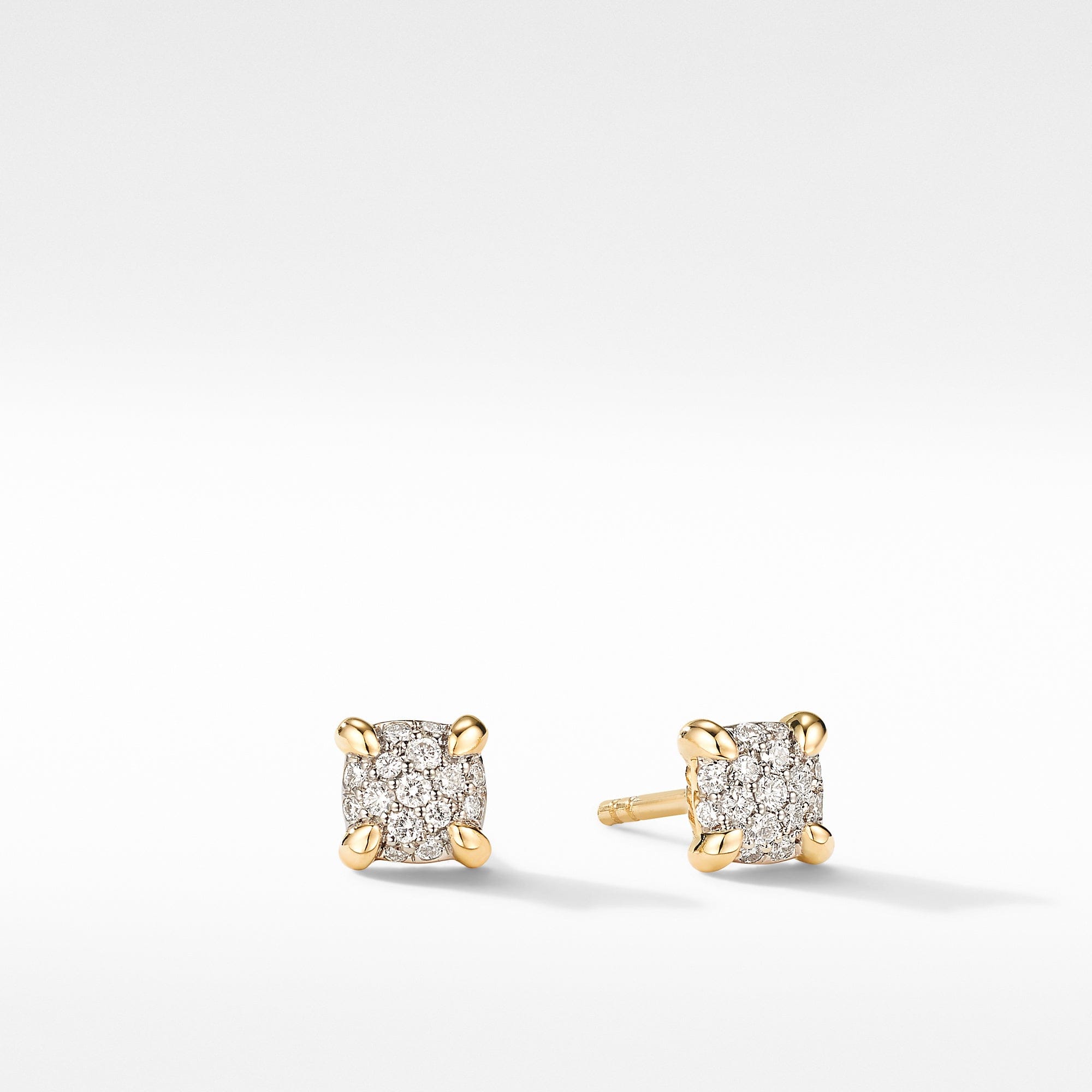 David Yurman Châtelaine® Stud Earrings with Diamonds in 18K Yellow Gold