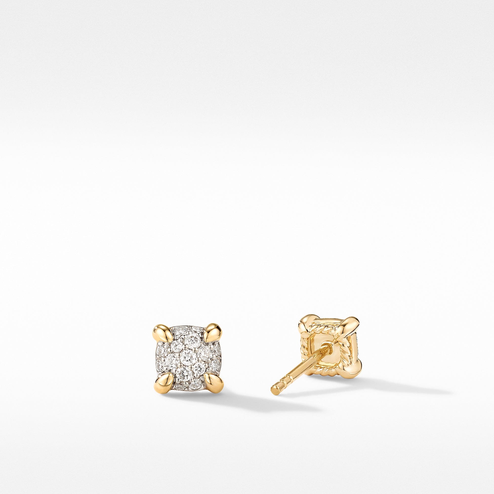 David Yurman Châtelaine® Stud Earrings with Diamonds in 18K Yellow Gold