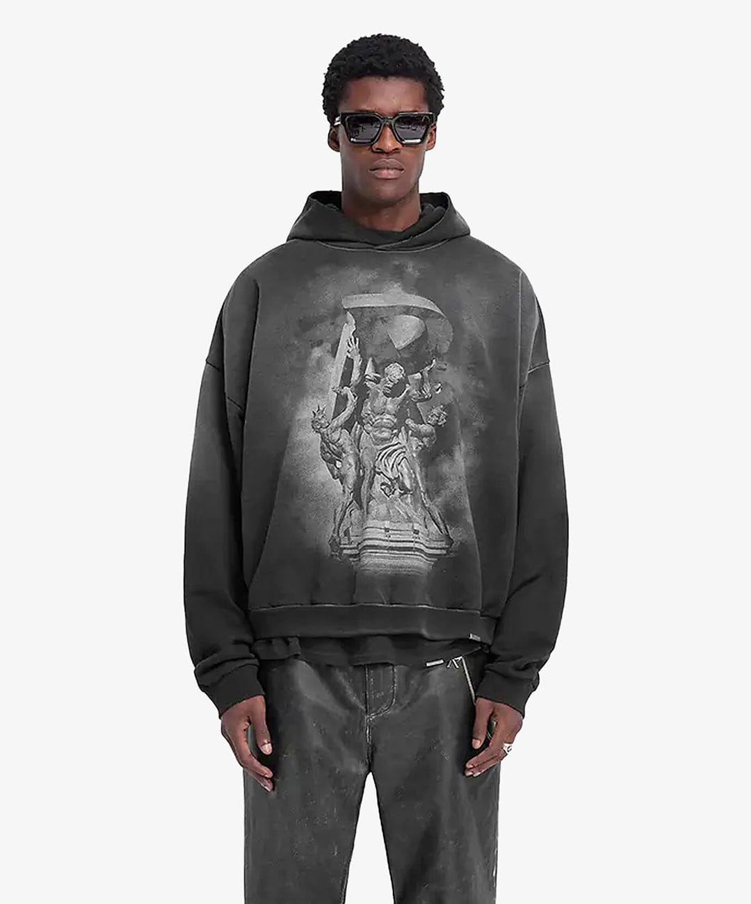 Represent | ATLAS HOODIE { STAINED BLACK