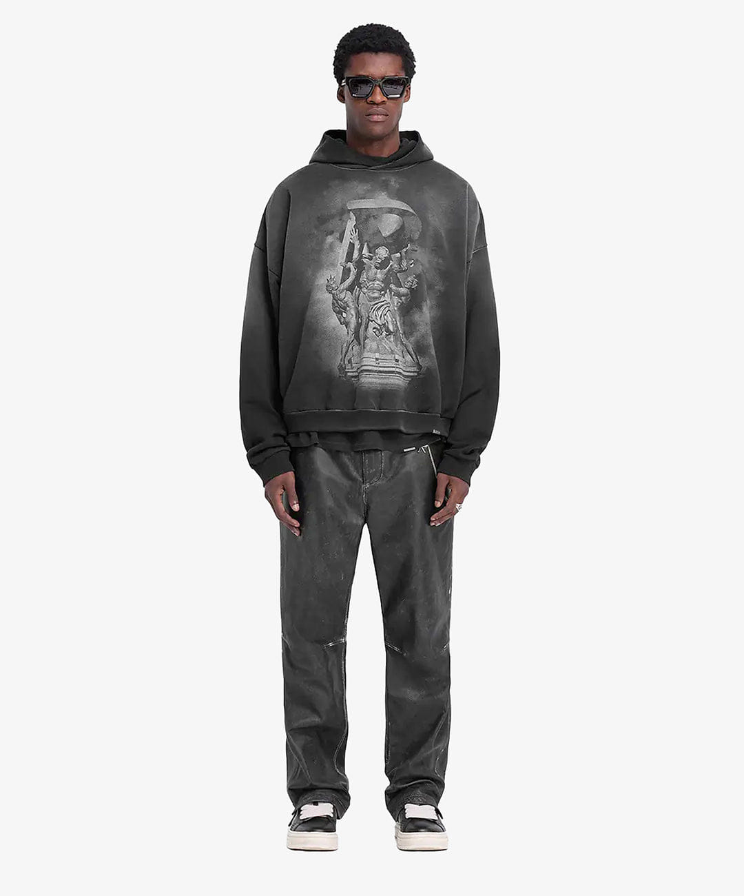 Represent | ATLAS HOODIE { STAINED BLACK