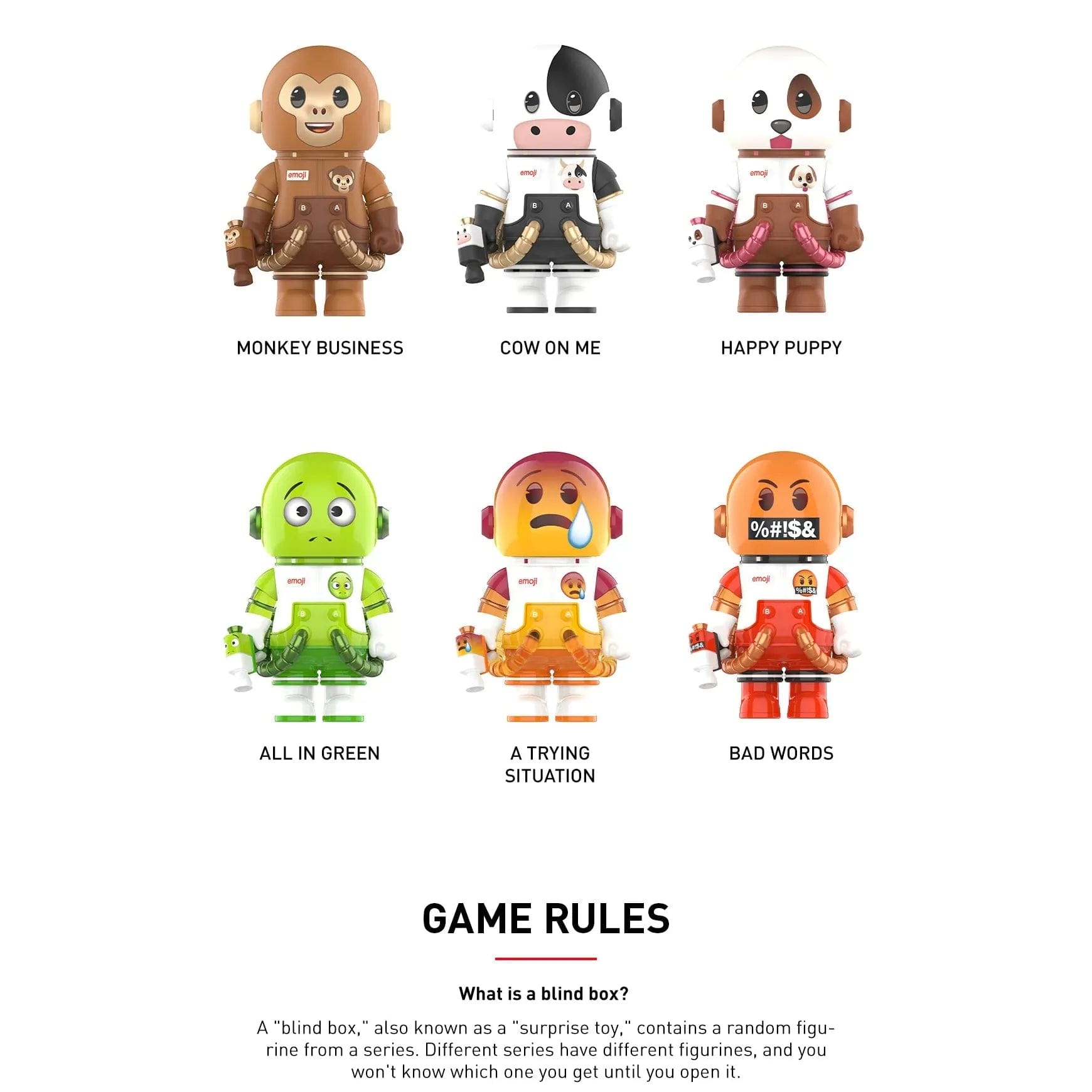 Pop Mart MEGA Space Molly 100% x Emoji Series Blind Box