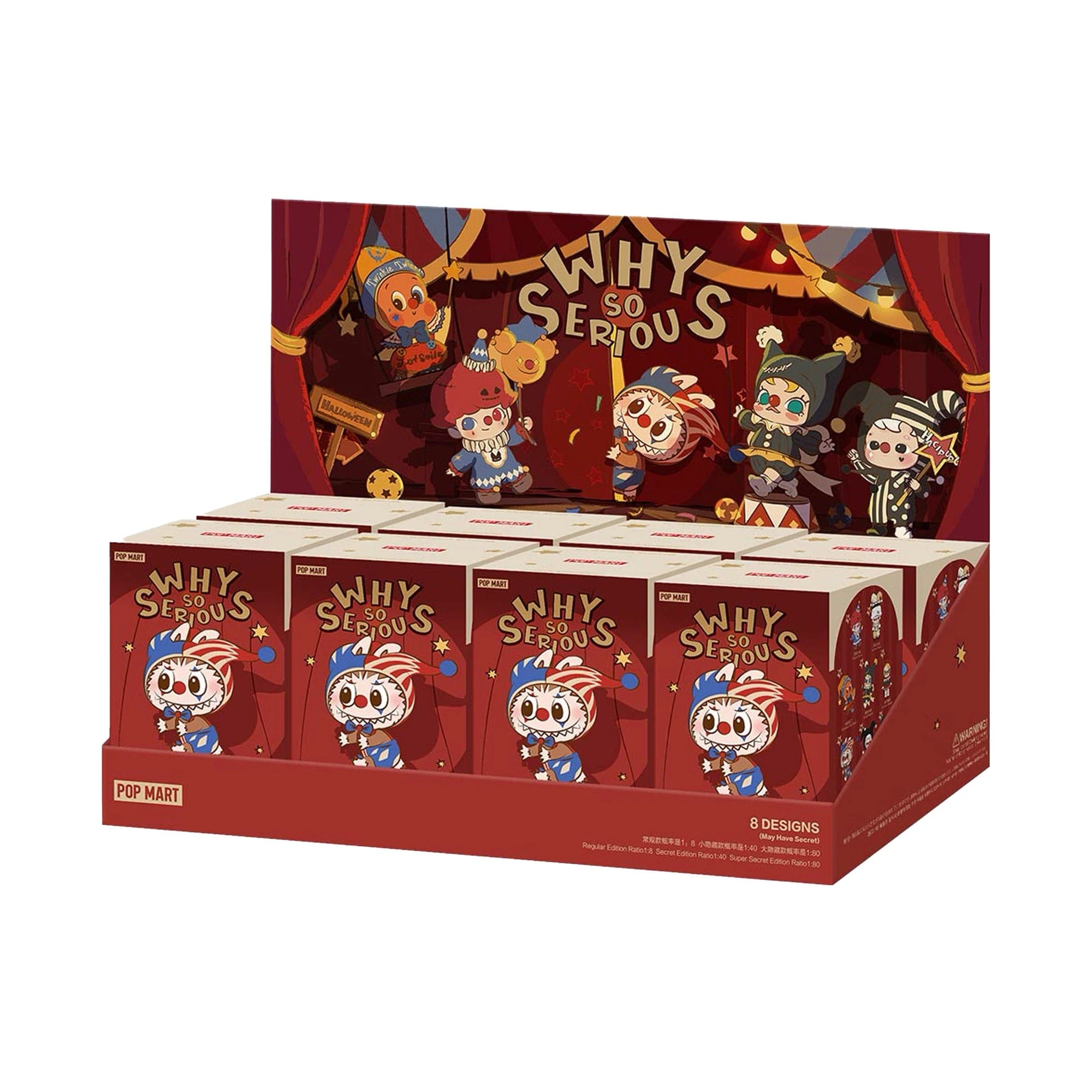 POP MART WHY SO SERIOUS Series Vinyl Plush Pendant (8 Blind Boxes)