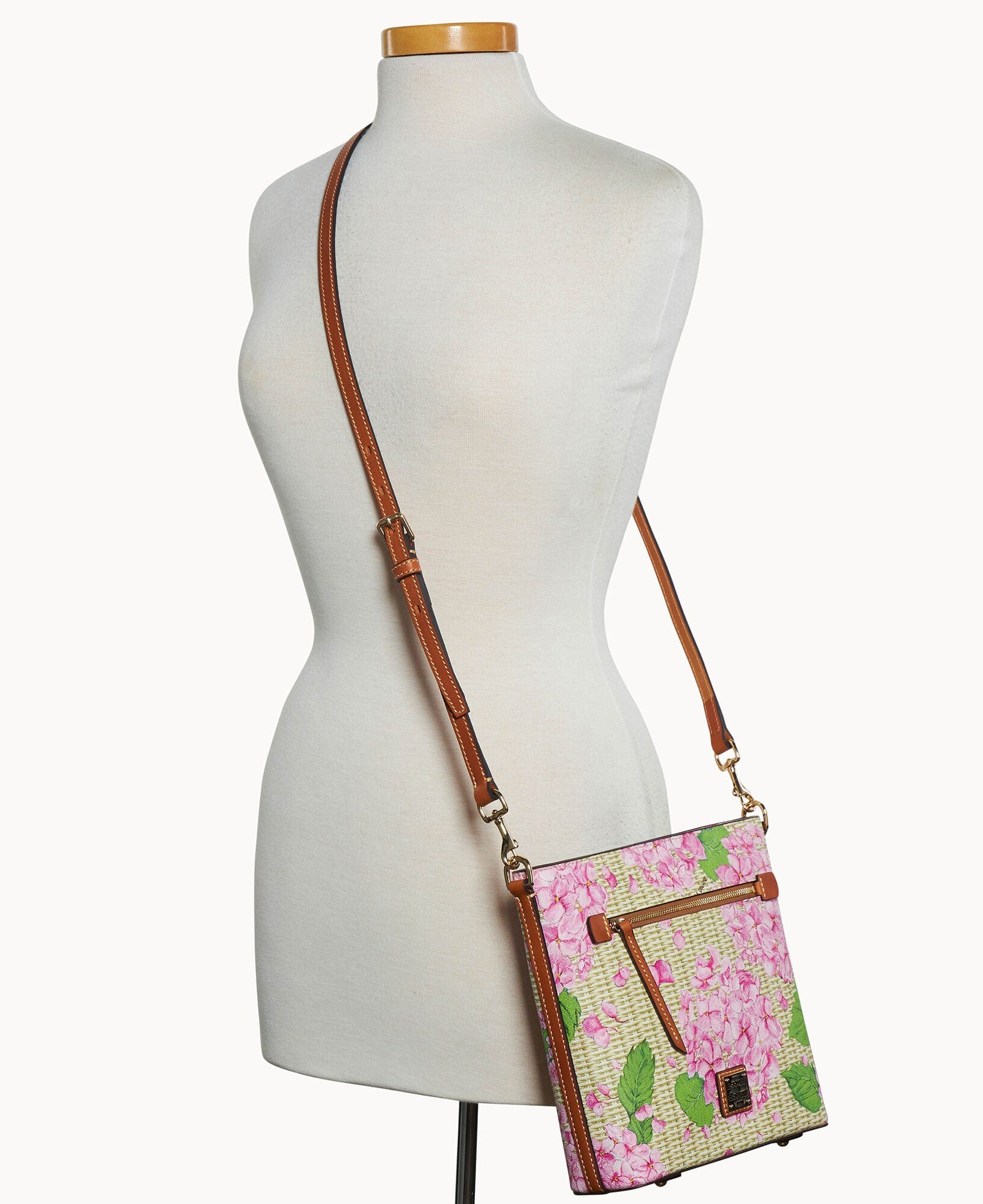 Dooney & Bourke Hydrangea Basketweave Zip Crossbody