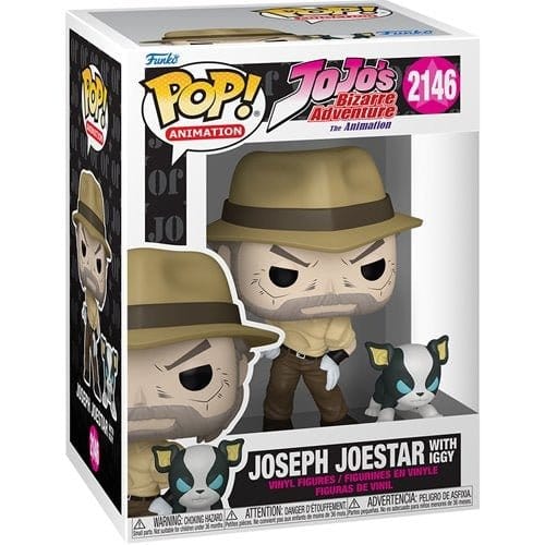 Funko Pop! 2146 Animation - JoJo's Bizarre Adventure - Joseph Joestar and Iggy Vinyl Figure