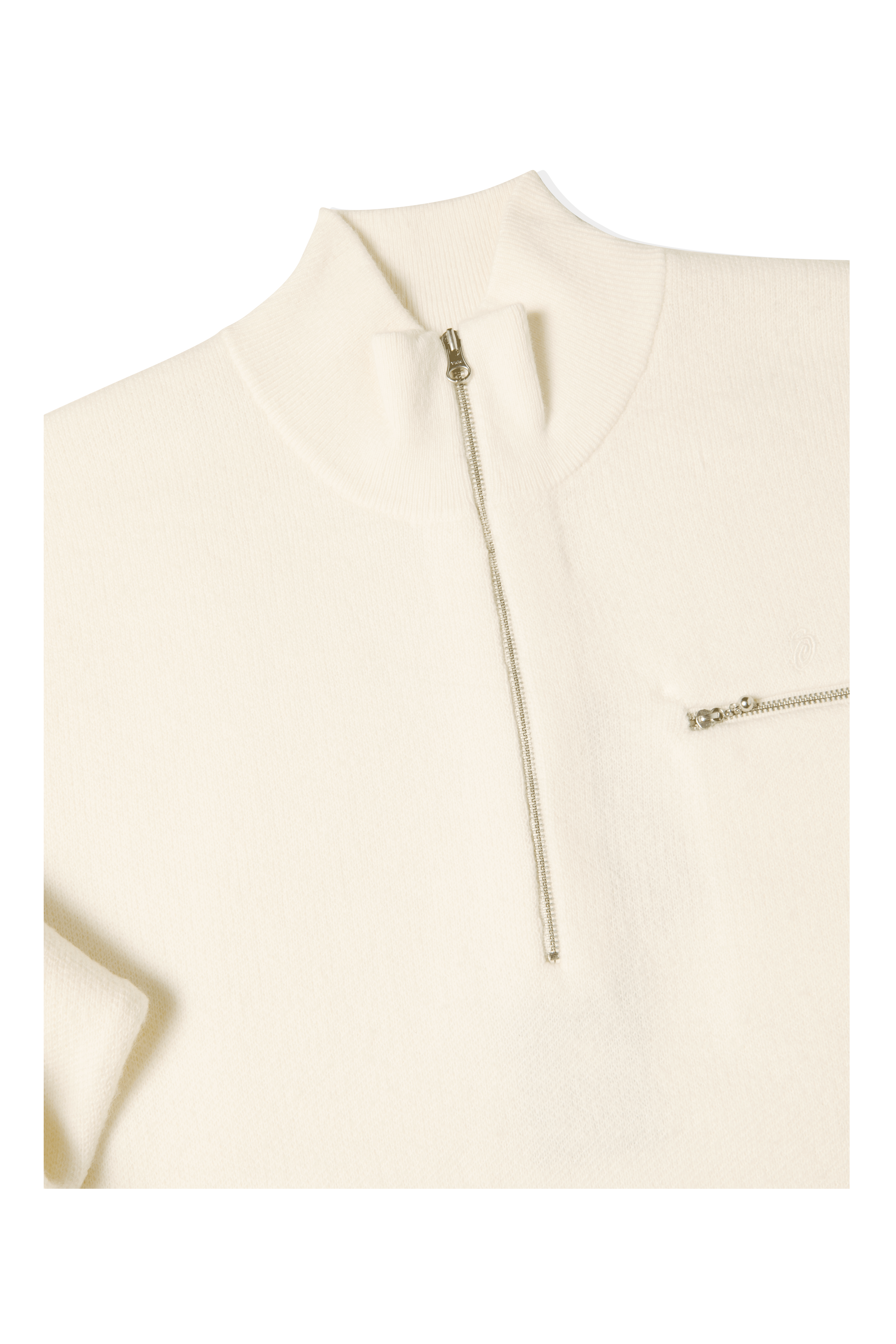 Stussy Half Zip Mock Neck Sweater