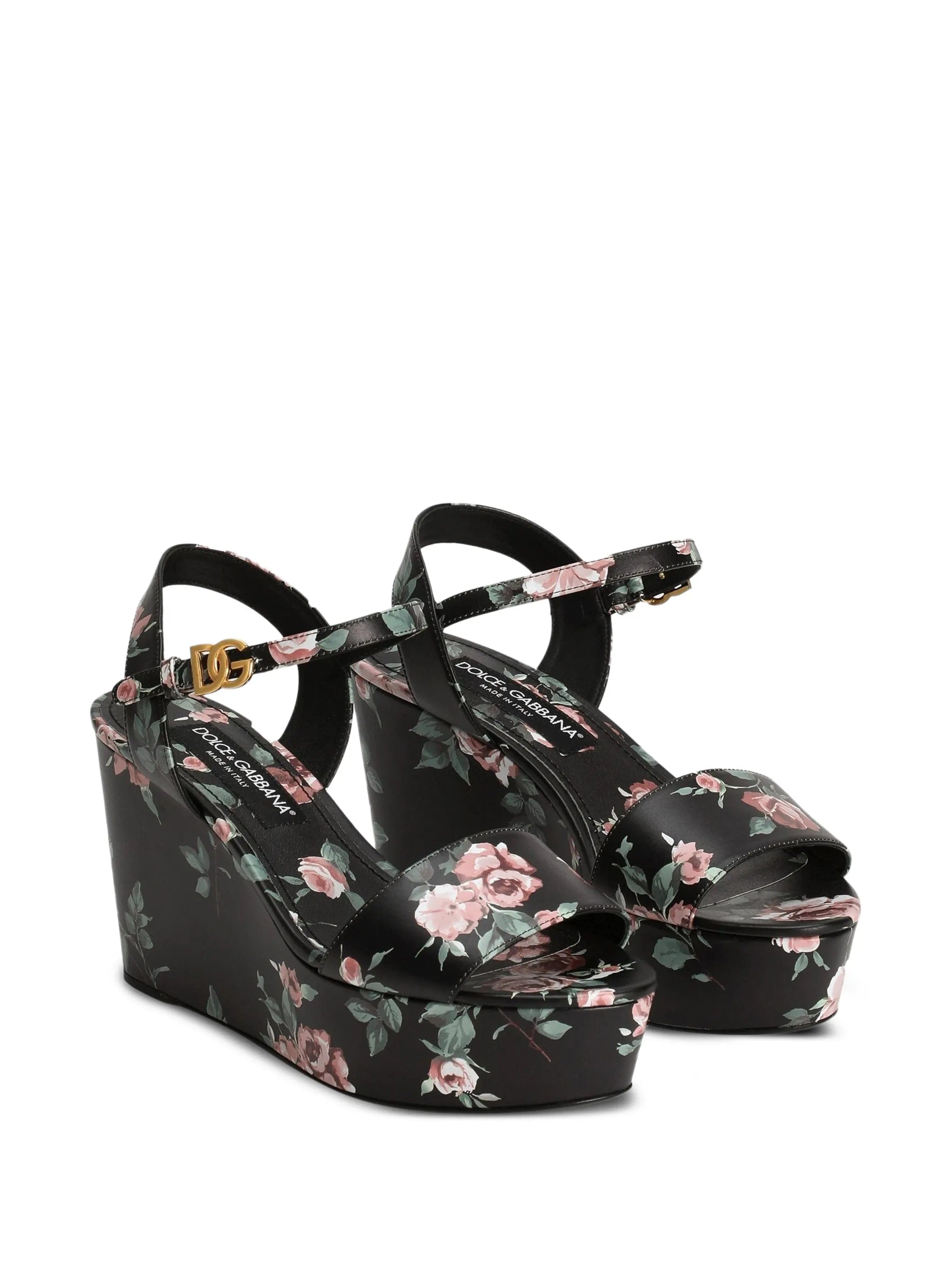 Dolce & Gabbana calfskin weDGe sandals