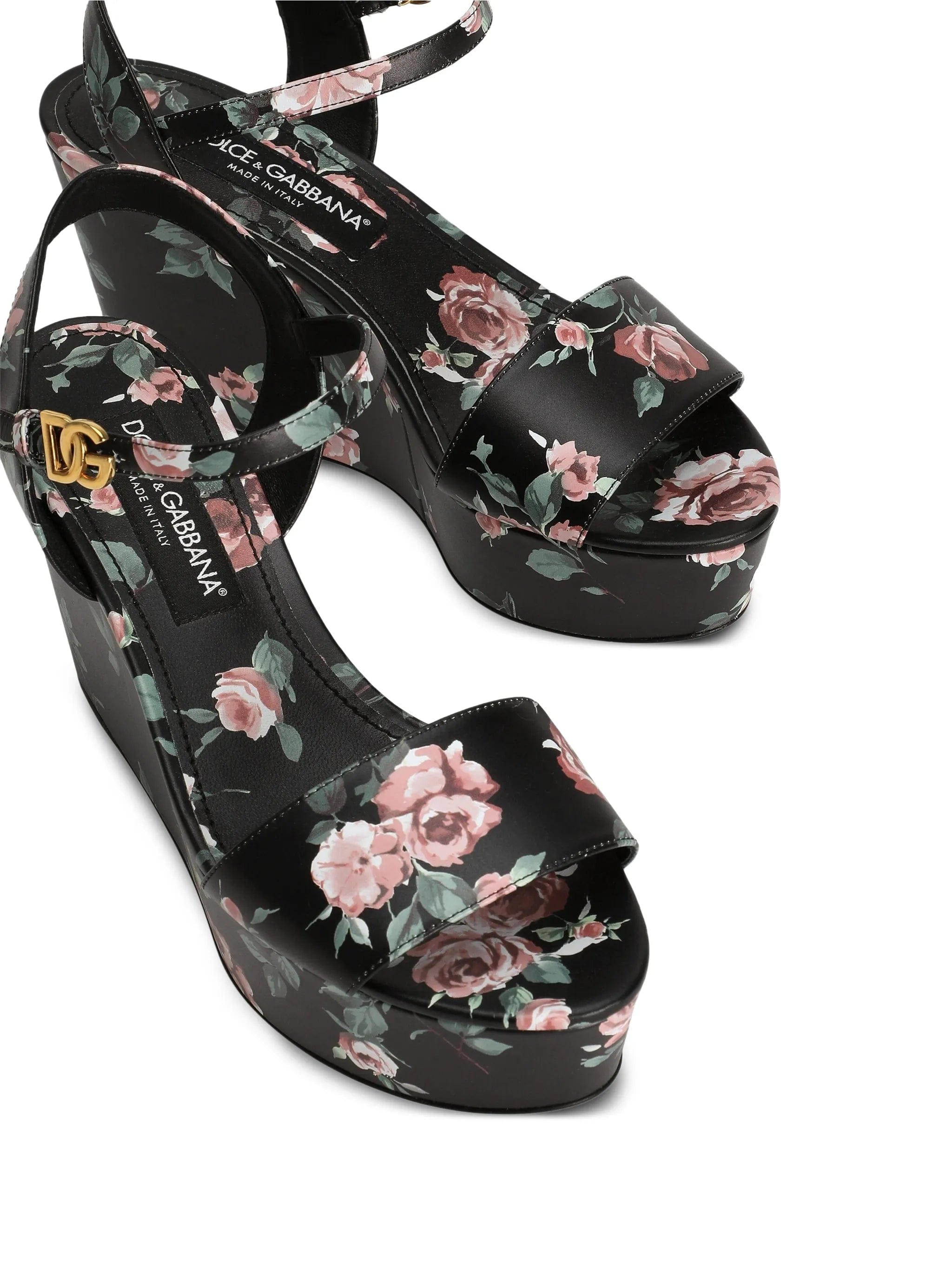 Dolce & Gabbana calfskin weDGe sandals