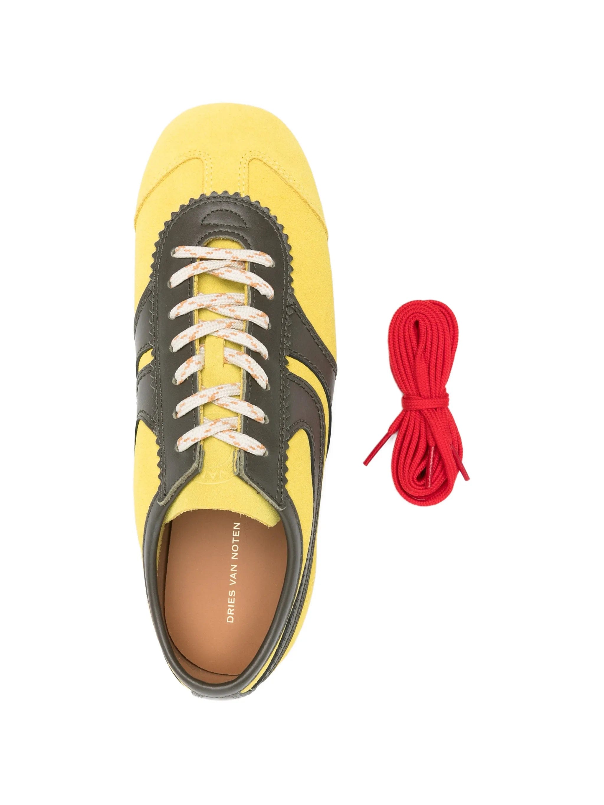 Dries Van Noten suede scalloped sneakers