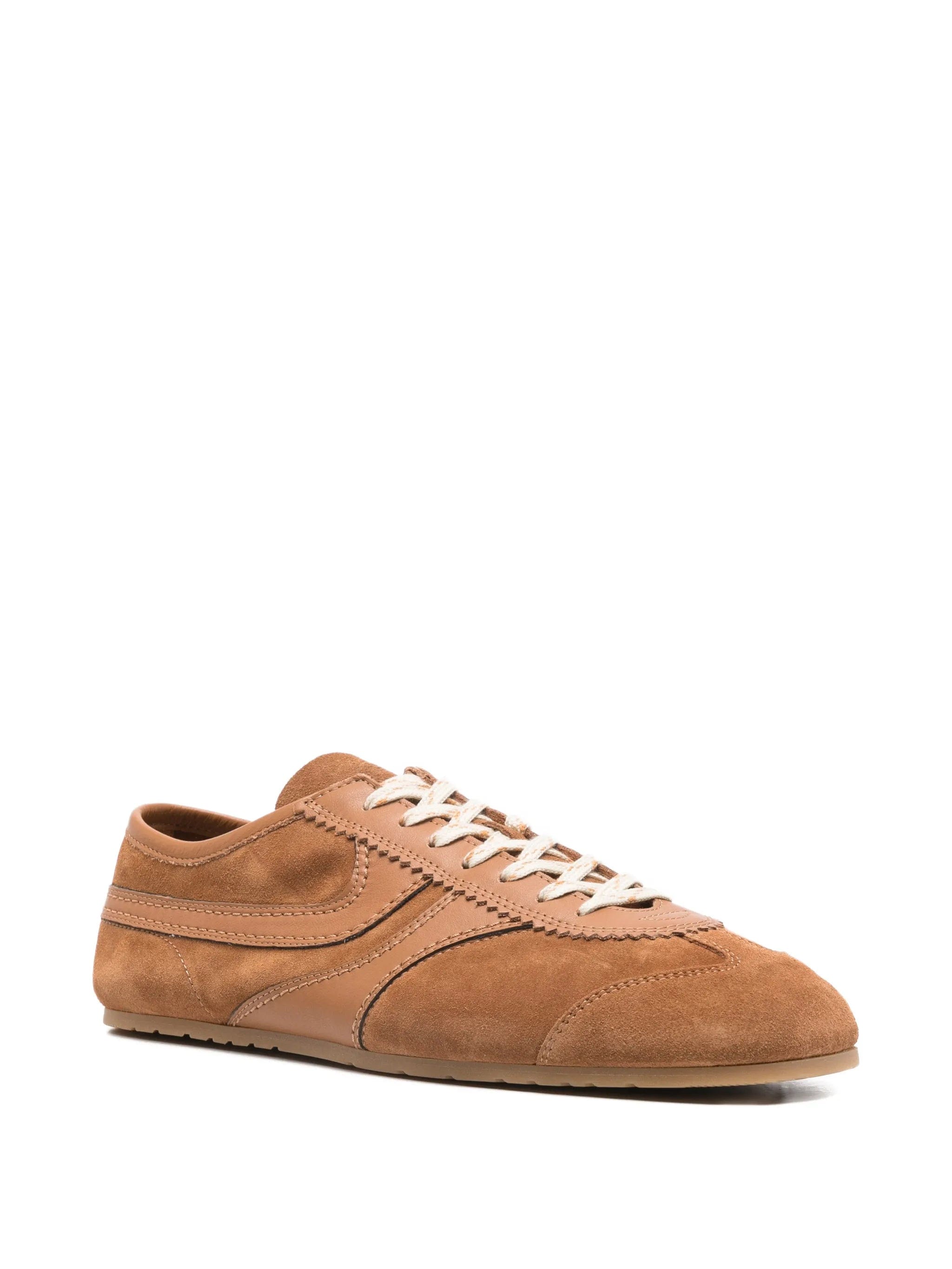 Dries Van Noten lace - up suede sneakers