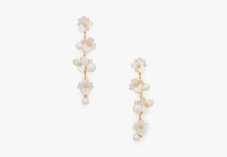 Kate Spade Precious Pansy Statement Linear Earrings