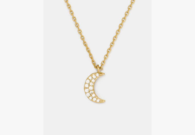 Kate Spade You're A Gem Pave Moon Pendant