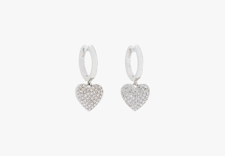 Kate Spade Yours Truly Pave Heart Drop Earrings