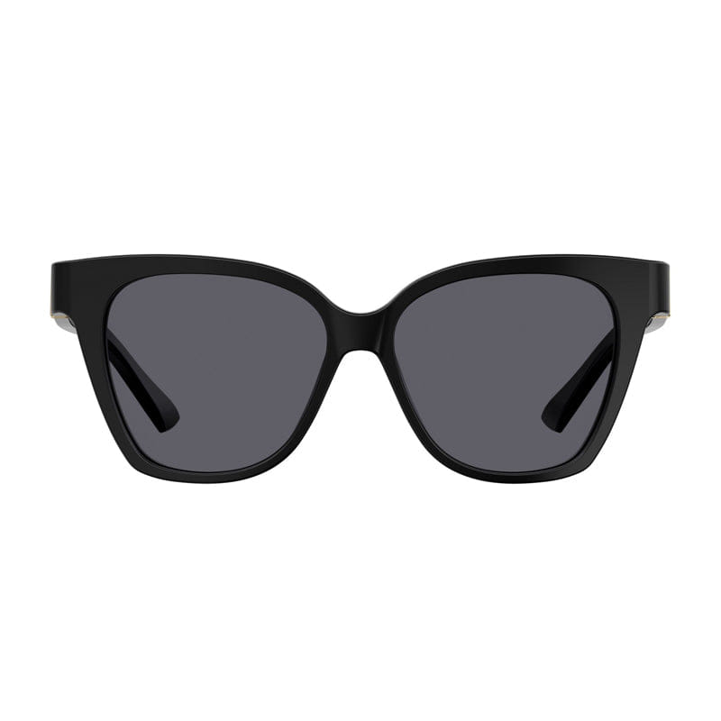 Moschino Sunglasses Rectangle Full Rim, Black Frame and Dark Grey Lens MOS066/S0807IR