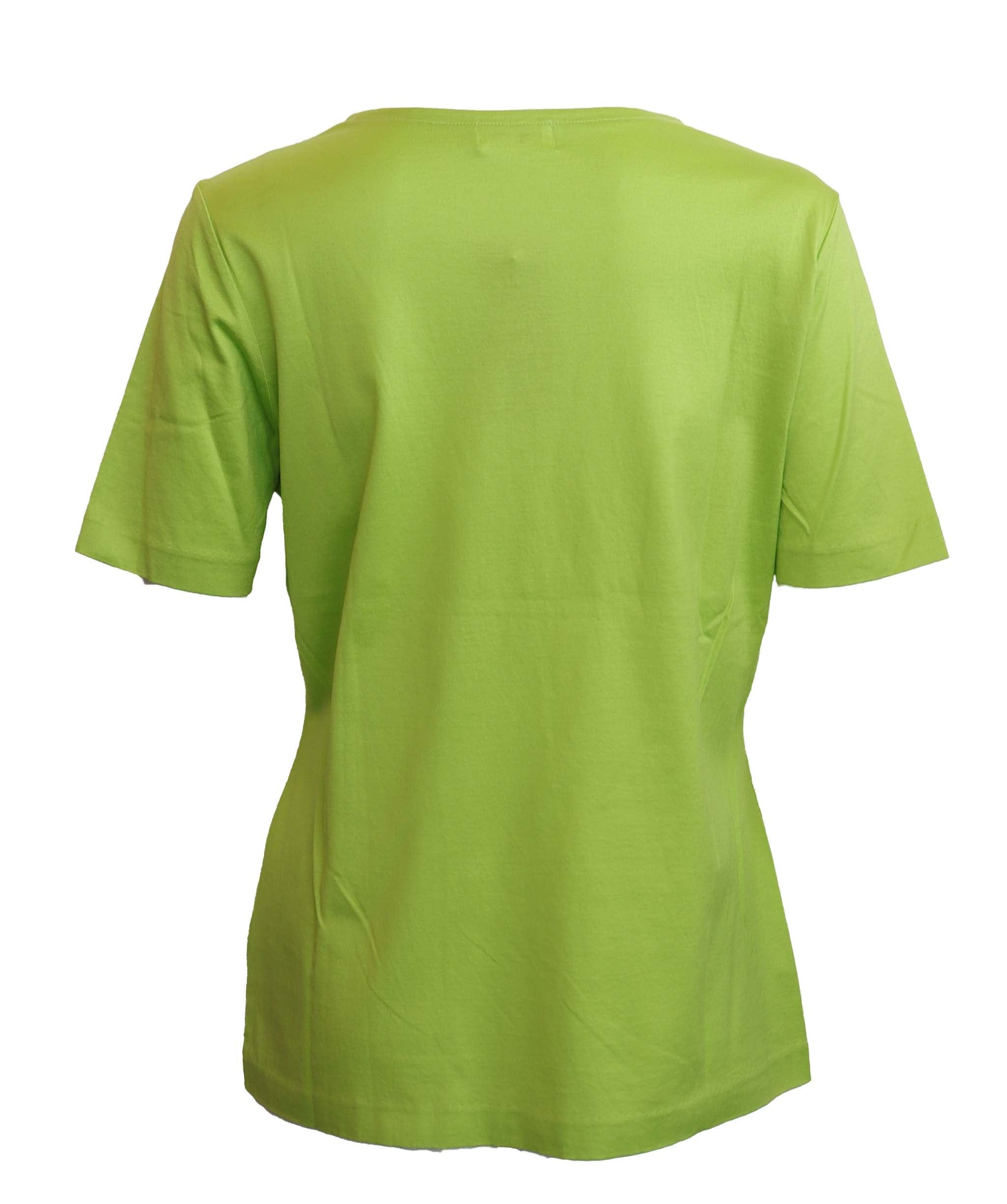 Yves Saint Laurent Cotton Green Short Sleeve Top Size L DXBS3635