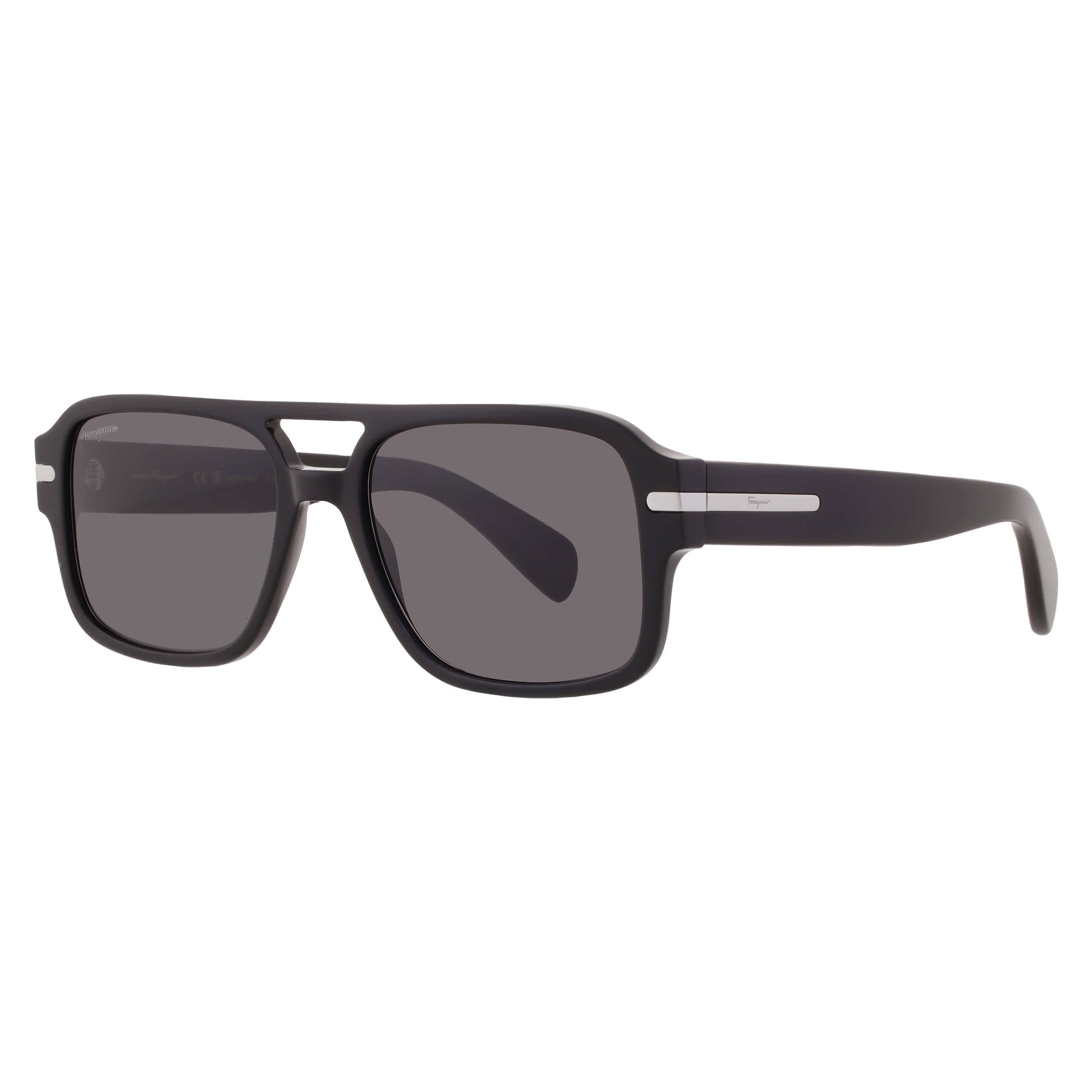 Ferragamo Grey Navigator Men's Sunglasses SF1038SCP 001 58