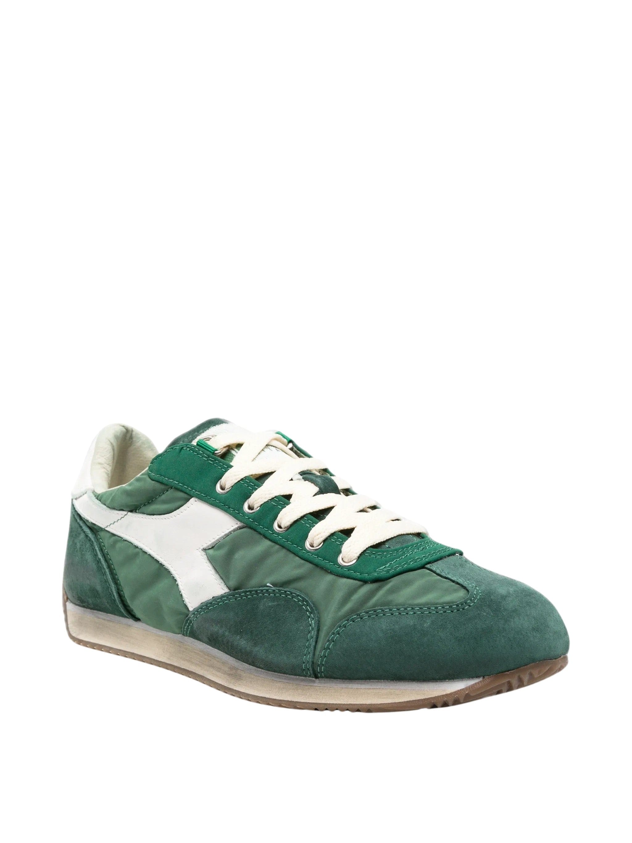 Vintage Equipe Vela Vintage Green Suede - and - Nylon Sneakers
