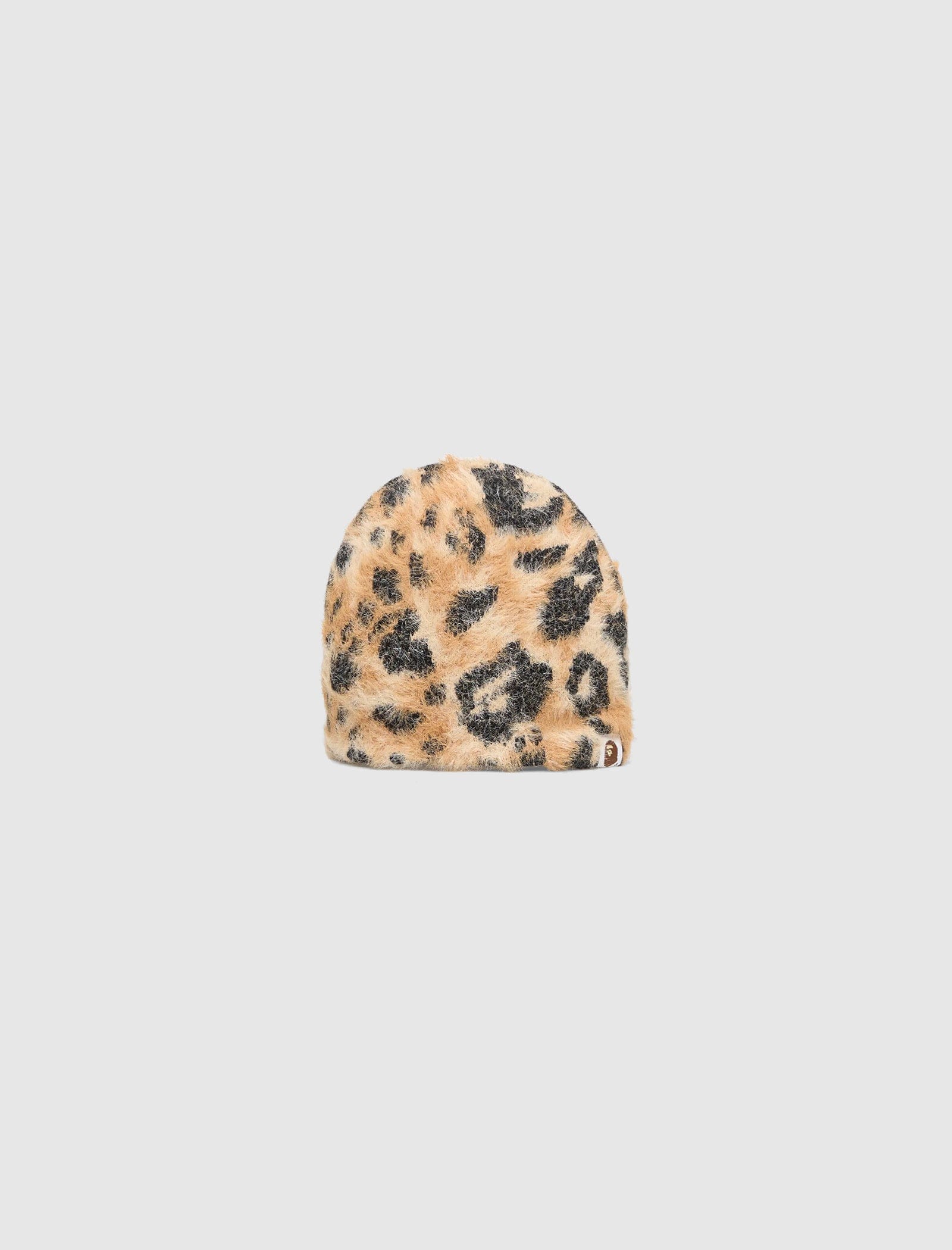 BAPE WILD LEOPARD PATTERN APE FACE KNIT CAP