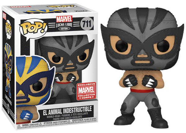 Funko Pop! El Animal Indestructible Grey, Marvel Lucha Libre 711 - Collector Corps Exclusive Vinyl Figure in PopShield Protector