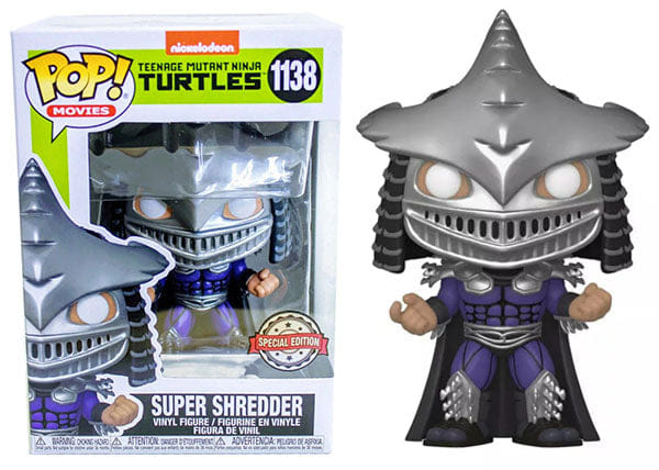 Funko Pop! Super Shredder Metallic, Teenage Mutant Ninja Turtles Movie 1138 - Special Edition Exclusive Vinyl Figure in PopShield Protector