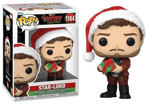 Funko Pop! Star - Lord w/ Present, Guardians of the Galaxy Holiday Special 1104 Vinyl Figure in PopShield Protector