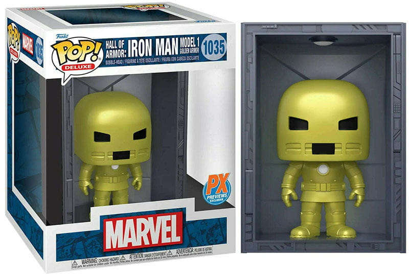 Funko Pop! Hall of Armor: Iron Man Model 1 Golden Armor Deluxe 1035 - Previews Exclusive Vinyl Figure