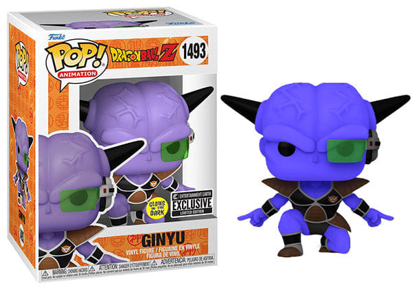 Funko Pop! Ginyu Glow in the Dark, Dragon Ball Z 1493 - Entertainment Earth Exclusive Vinyl Figure in PopShield Protector