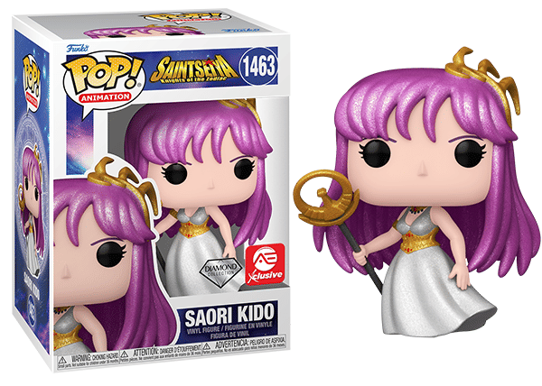 Funko Pop! Saori Kido Diamond Collection, Saint Seiya 1463 - Alliance Entertainment Exclusive Vinyl Figure in PopShield Protector