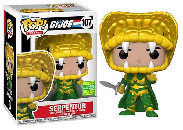 Funko Pop! Serpentor G.I. Joe, Retro Toys 107 - 2022 Summer Convention Exclusive Vinyl Figure in PopShield Protector
