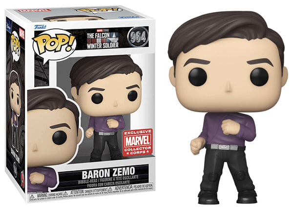 Funko Pop! Baron Zemo Dancing, The Falcon and the Winter Soldier 964 - Marvel Collector Corps Exclusive Vinyl Figure in PopShield Protector