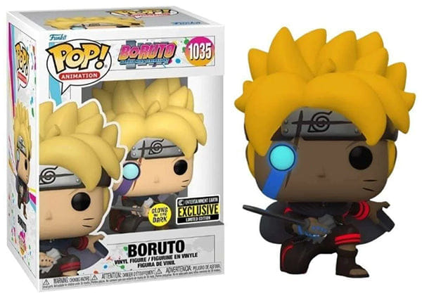 Funko Pop! Boruto Glow in the Dark, Boruto 1035 - Entertainment Earth Exclusive Vinyl Figure in PopShield Protector