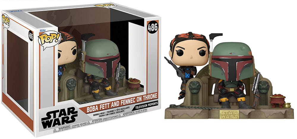 Funko Pop! Boba Fett and Fennec on Throne Moments, The Book of Boba Fett 486 Vinyl Figure