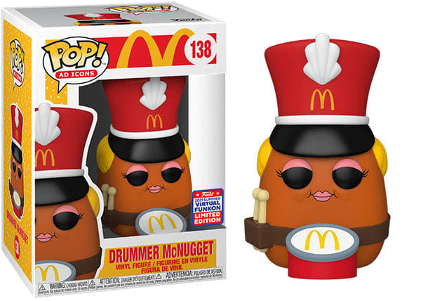 Funko Pop! Drummer McNugget McDonald's, Ad Icons 138 - 2021 Virtual Funkon Exclusive Vinyl Figure in PopShield Protector