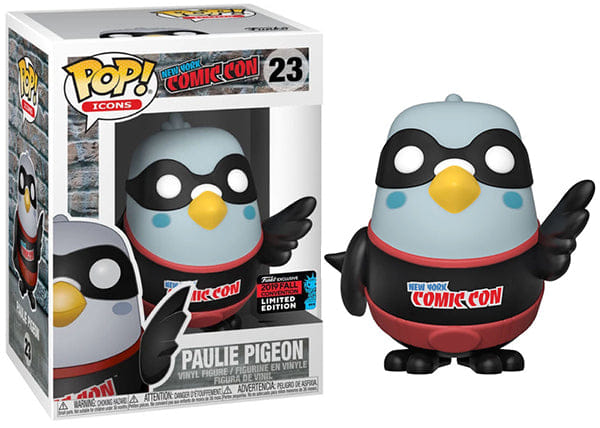 Funko Pop! Paulie Pigeon Black, New York Comic Con, Icons 23 - Fall Convention Exclusive Vinyl Figure in PopShield Protector